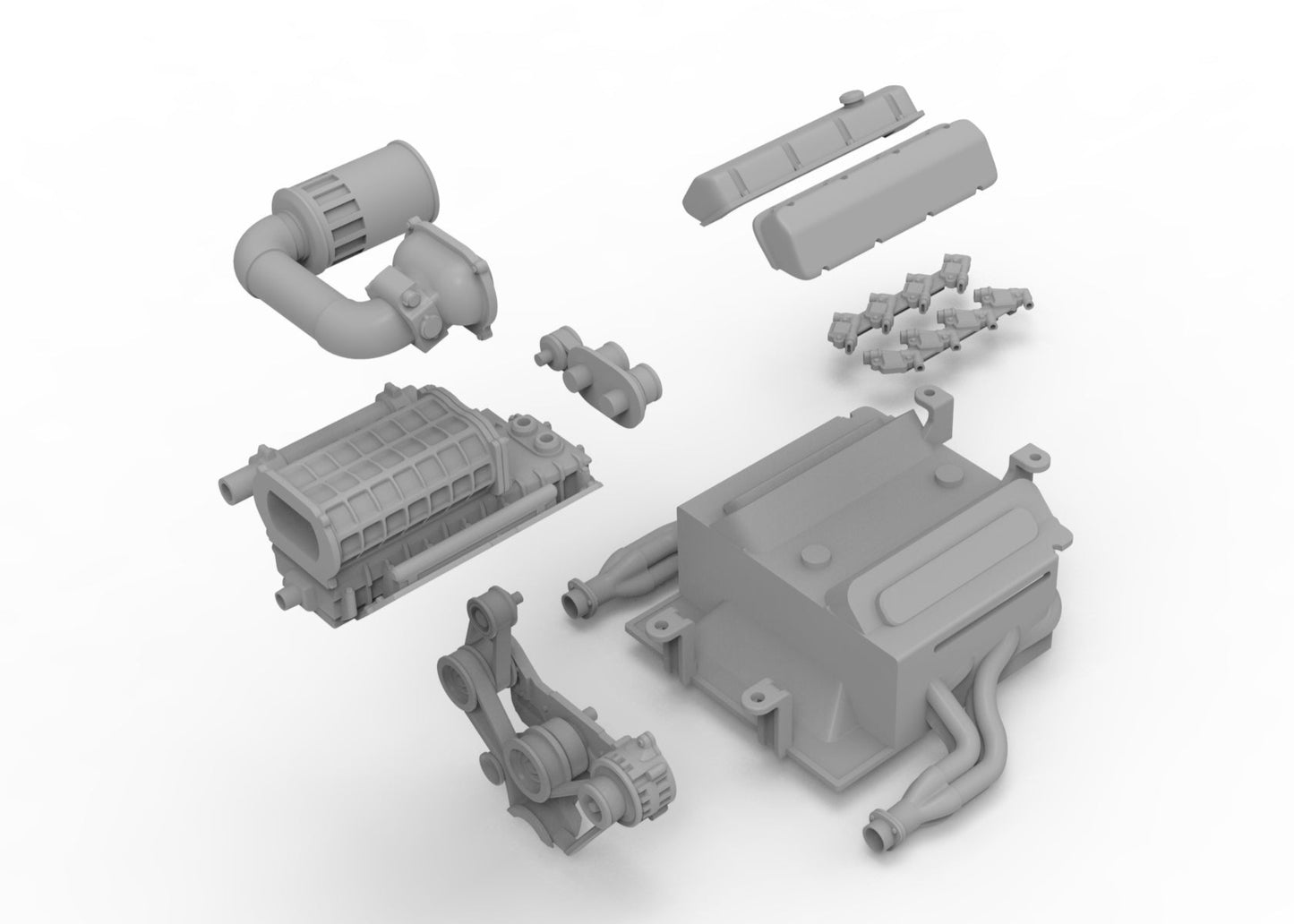 Optic V8 engine for 4WS
