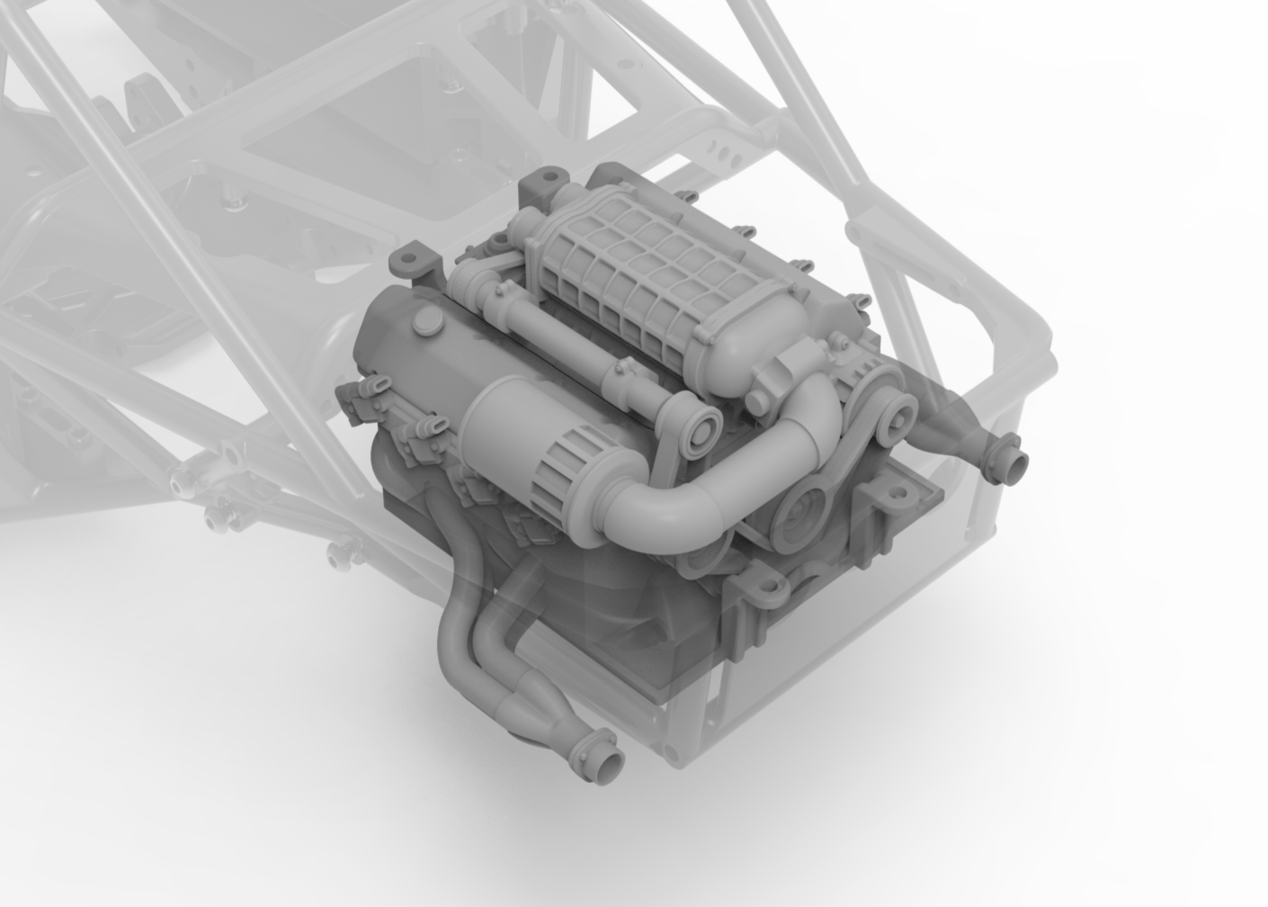 Optic V8 engine for 4WS