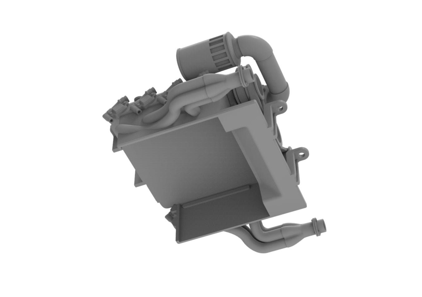 Optic V8 engine for 4WS
