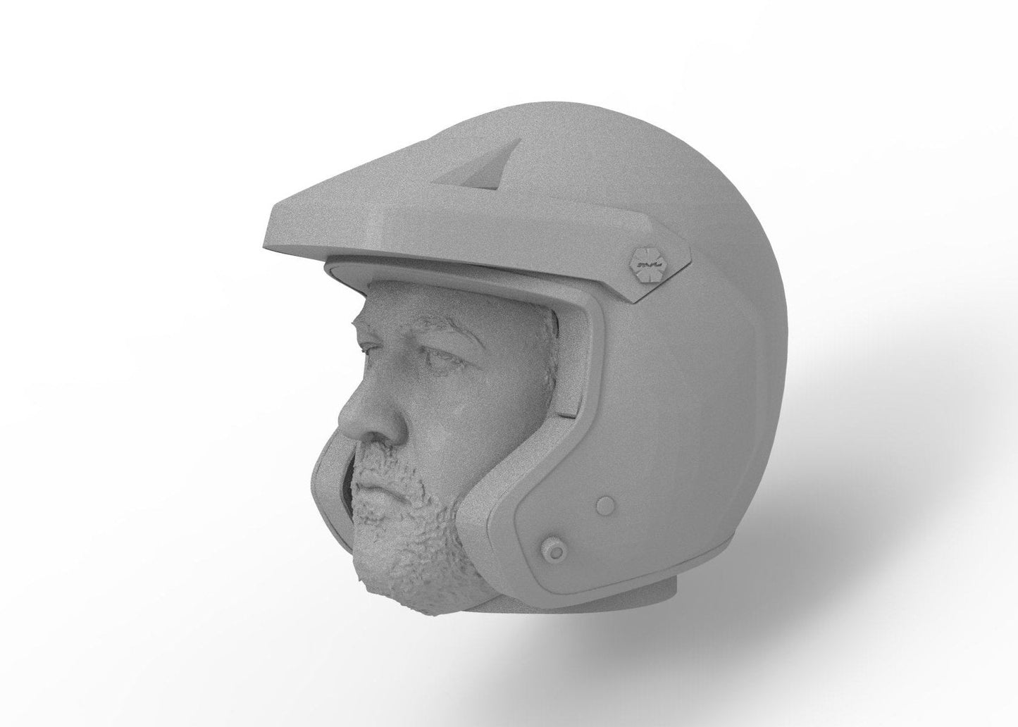 Optic driver head - Josh with rally helmet