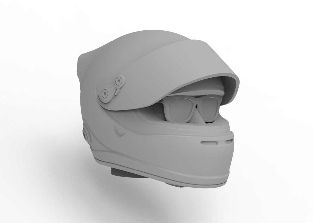 Optic race helmet