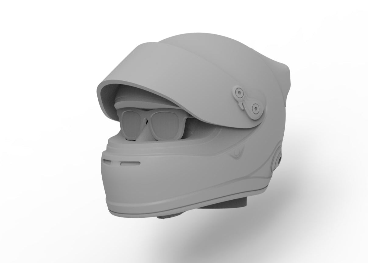 Optic race helmet